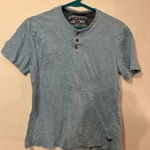 Buffalo David Bitton Light Blue Henley Tee